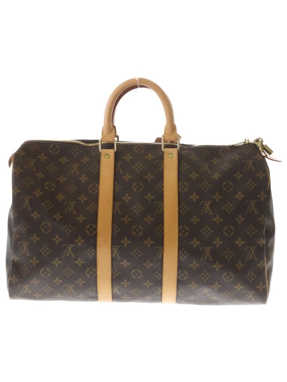 Louis Vuitton Keepall 45 Monogram Leather Boston Bag Gold Brown - Picture 2 of 6